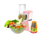 2 In 1 Frozen Fruit Dessert Maker Electric Salad Maker Food Chopper Shredder - Pink