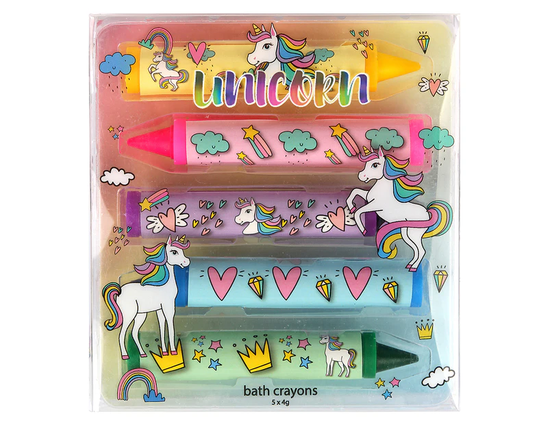 Unicorn Bath Crayons 5-Pack - Multi