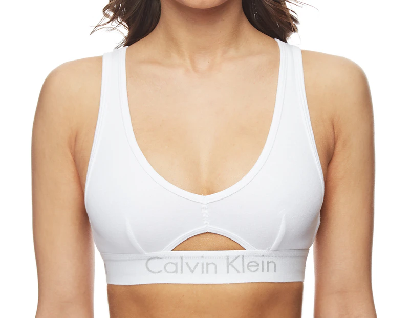 Calvin Klein Women's Unlined Scoop Bralette - White