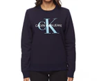 Calvin Klein Women's Monogram Crew Sweatshirt - Peacoat