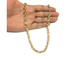 14k Yellow Gold Oval Link Chain Womens Necklace, 18" - Yellow