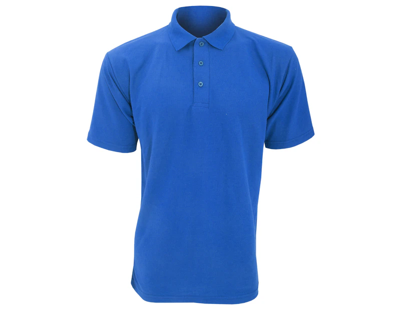 UCC 50/50 Mens Plain Pique Short Sleeve Polo Shirt (Royal) - BC1194