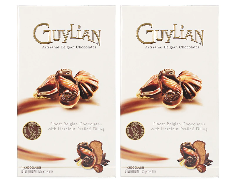 2 x Guylian Original Chocolates w/ Hazelnut Praline 125g