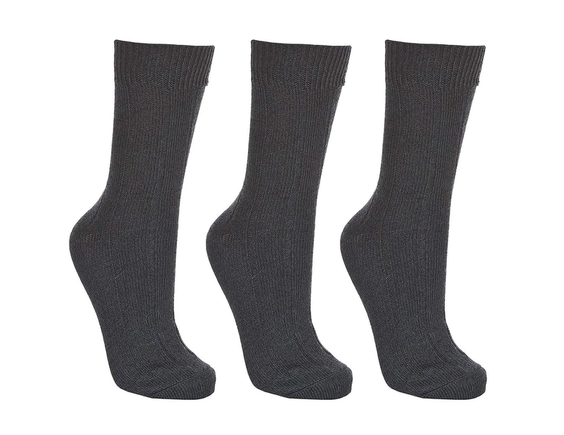 Trespass Adults Unisex Intense Walking Socks (3 Pairs) (Black/Black/Black) - TP435