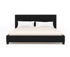 Double Size PU Leather Bed Frame (Arthur Collection, Black)