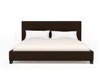 Double Size PU Leather Bed Frame (Arthur Collection, Brown)