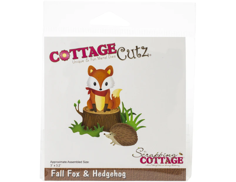 Cottagecutz Die-Fall Fox & Hedgehog 3"X3.2"