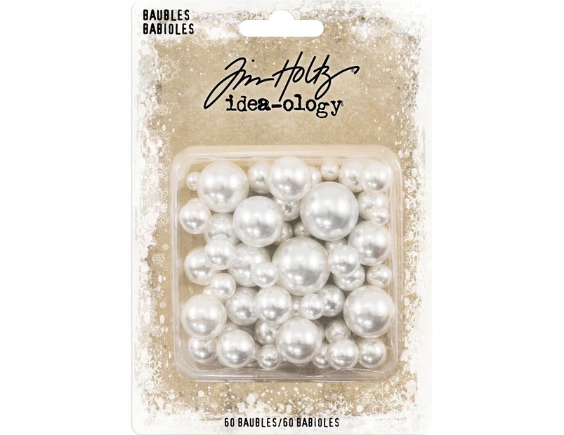 Idea-Ology Pearl Baubles .313" To .75" 60/Pkg-Undrilled Cream Pearls