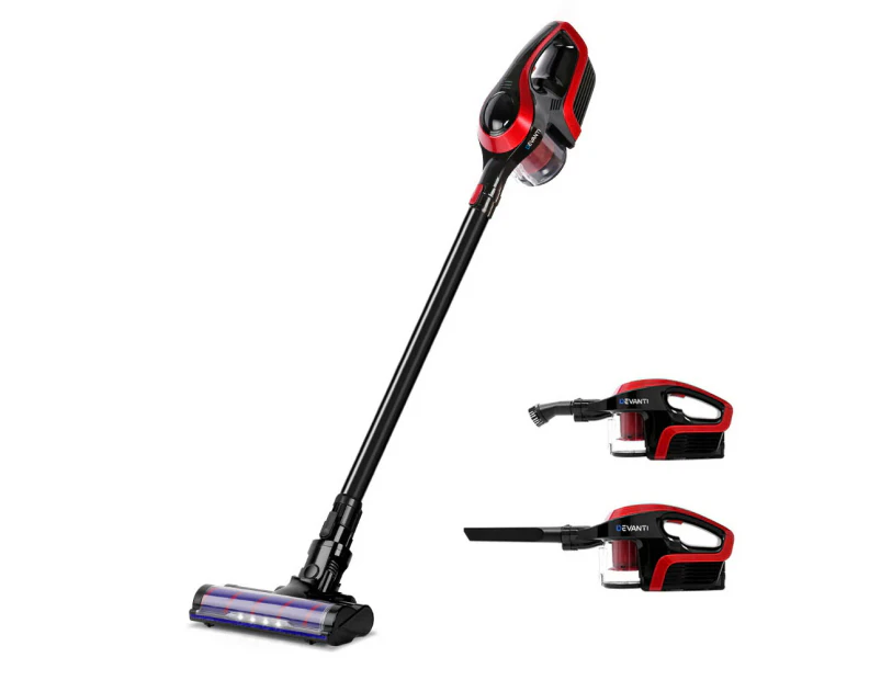 Devanti Handheld Vacuum Cleaner Cordless Stick Handstick Recharge LED Light BK