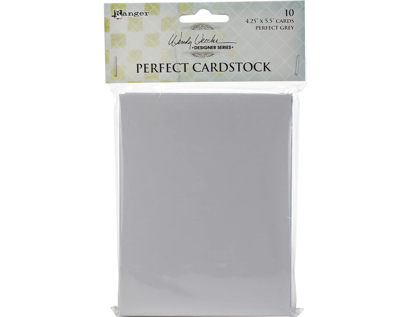 Wendy Vecchi Perfect Cardstock 4.25"X5.5" 10/Pkg-Grey Cards