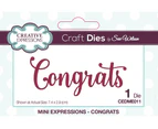 Creative Expressions Craft Dies By Sue Wilson-Congrats