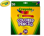 Crayola 50-Piece Full Size Coloured Pencils Pack - Assorted
