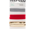 Heidi Swapp Gift Wrap Ribbon Set 3/Pkg-Black, Red, Gold