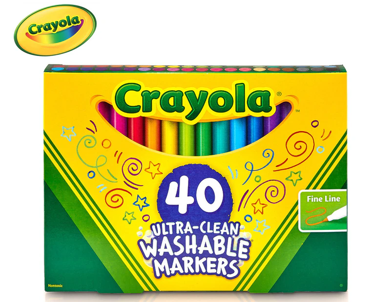 Crayola Ultra-Clean Washable Markers 40-Pack