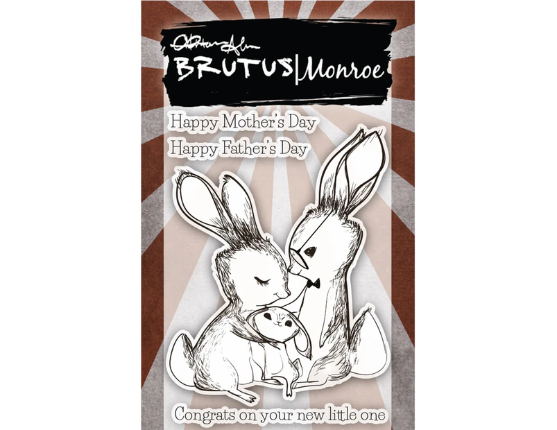 Brutus Monroe Clear Stamps 3"X4"-Bunny Kisses