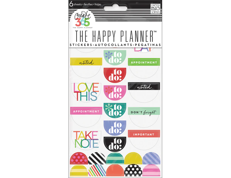 Create 365 Stickers 6 Sheets/Pkg-Good Day Brights