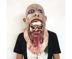 Halloween Mask Bleeding Zombie Horror Face Mask for Adults-White