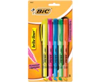 Bic Brite Liner Fluorescent Highlighters 5/Pkg-Assorted Colors