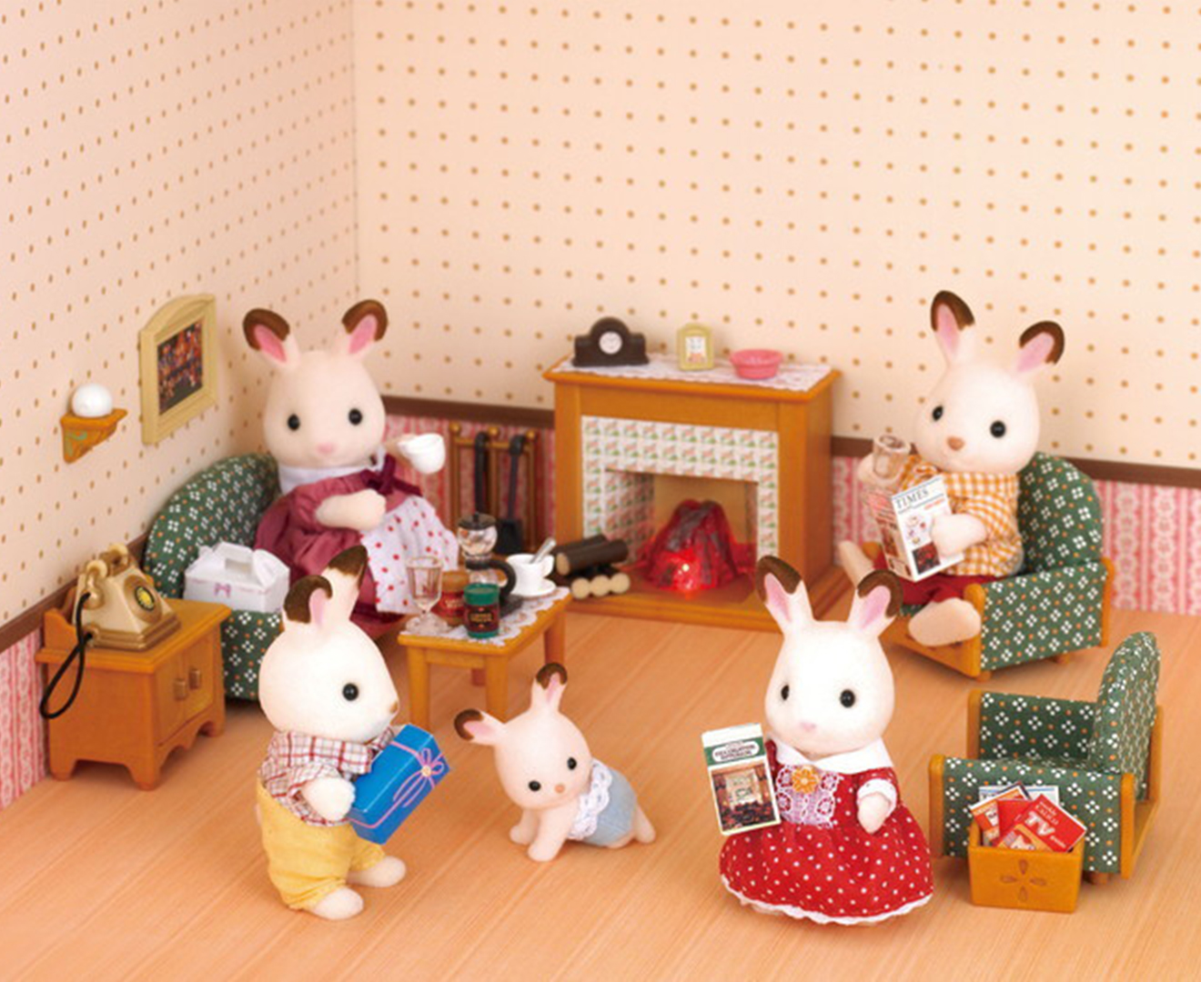 sylvanian living room set