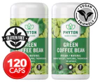 2 x Phyton Whole Foods Green Coffee Bean Supplement 60 Tabs
