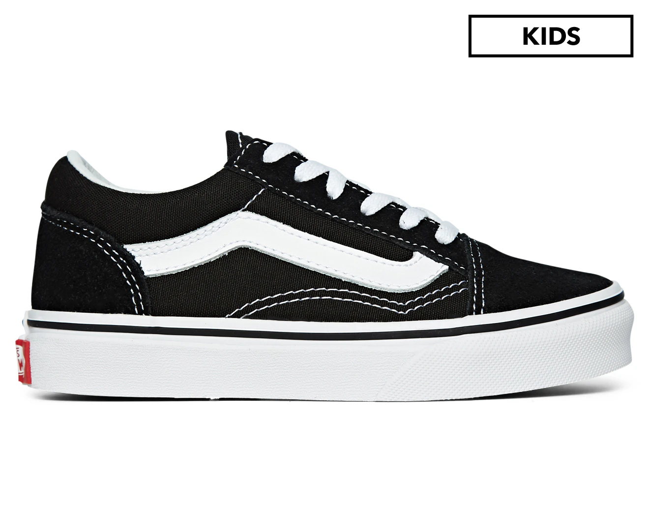 Vans Kids' Old Skool Shoe - Black/True White