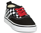 Vans Toddler Authentic Elastic Lace Shoe - Black/True White/Red 
