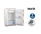 Devanti 95L Bar Fridge White Mini Freezer Portable Electric Refrigerator Cooler Home Office