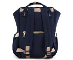 Baby Maternity Nappy Backpack w/ Changing Pad & Clear Zipper Bag - Navy