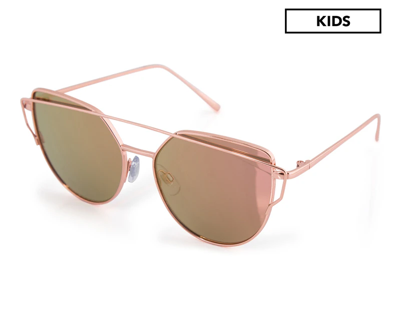 Freckles Kids Girls' Cat Eye Metal Sunglasses -  Rose Gold