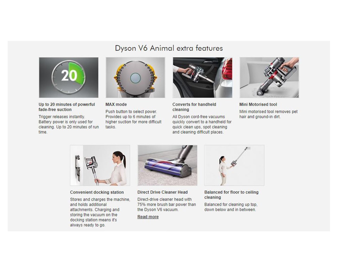 Dyson V6 Animal Extra Handstick Vacuum Cleaner 237774-01