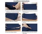Sofa Cover Stretch 1 2 3 Seater Easy Fit Lounge Couch Super Quality Slipcovers - Navy 2