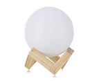 UE3D012 Rechargeable 3D Print Moon Lamp 2 Color Change Touch Switch Bedroom Bookcase Night Light Home Decor Creative Gift  - 12 CM