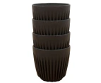 Huskee Set of 4 Charcoal Cups 6oz (177ml)