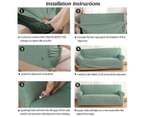 Easy Fit Stretch 1/2/3/ Seater Sofa Covers Couch Covers Sofa Slipcover Lounge Covers Furniture Slipcover Protector Cover, Sage 2