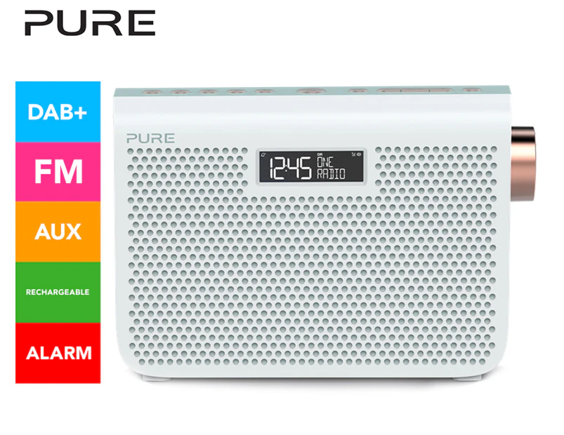 PURE One Midi Series 3S Portable DAB/DAB+ & FM Radio - Jade White