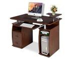 Computer Desk Office Work Station Study Table Storage PC Stand Raised Shelf Home