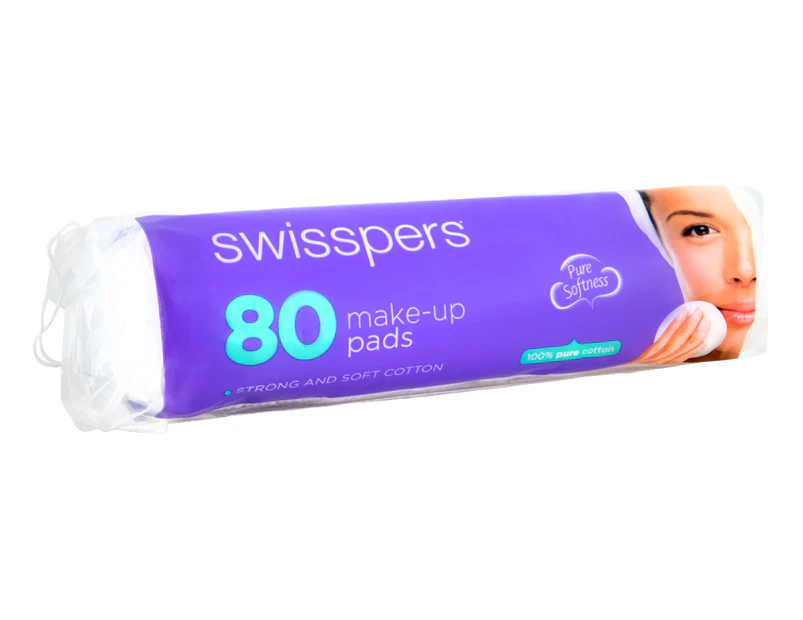 Swisspers Cotton Make-Up Pads 80pk