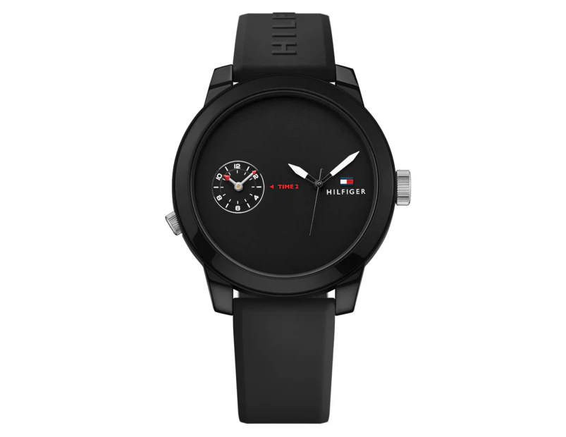 Tommy Hilfiger Men's 44mm Silicone Watch - Black