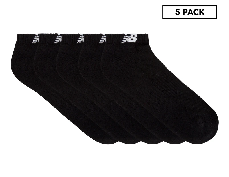 New balance Men's US Size 11-14 Response Ped Socks 5-Pack - Black