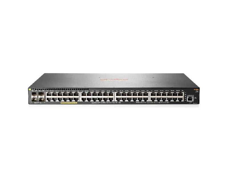 Aruba 2540 48G PoE+ 4SFP+, L2 Managed Ethernet Switch, 48 Port RJ-45 GbE PoE+ (370W Total Budget), 4 Port 10G SFP+, Lifetime Warranty