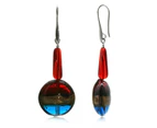 Georgiadis-Lampwork Glass & Foil Dangling Earrings