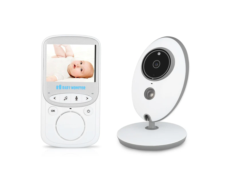 2.4"Digital Wireless 2.4 GHz Baby Monitor LCD Video Nanny Security Camera Temperature Display 2 Way Talk Night Vision Lullabies Radio