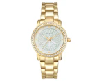 Mestige Women's 34mm The Brinley Alloy Watch w/ Swarovski® Crystals - Gold