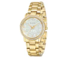 Mestige Women's 34mm The Brinley Alloy Watch w/ Swarovski® Crystals - Gold