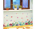 Flower Wall Stickers Home Decor (Size: 140cm x 45cm)