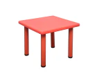 Square Kids Playing Study Activity Table Red 60x60cm