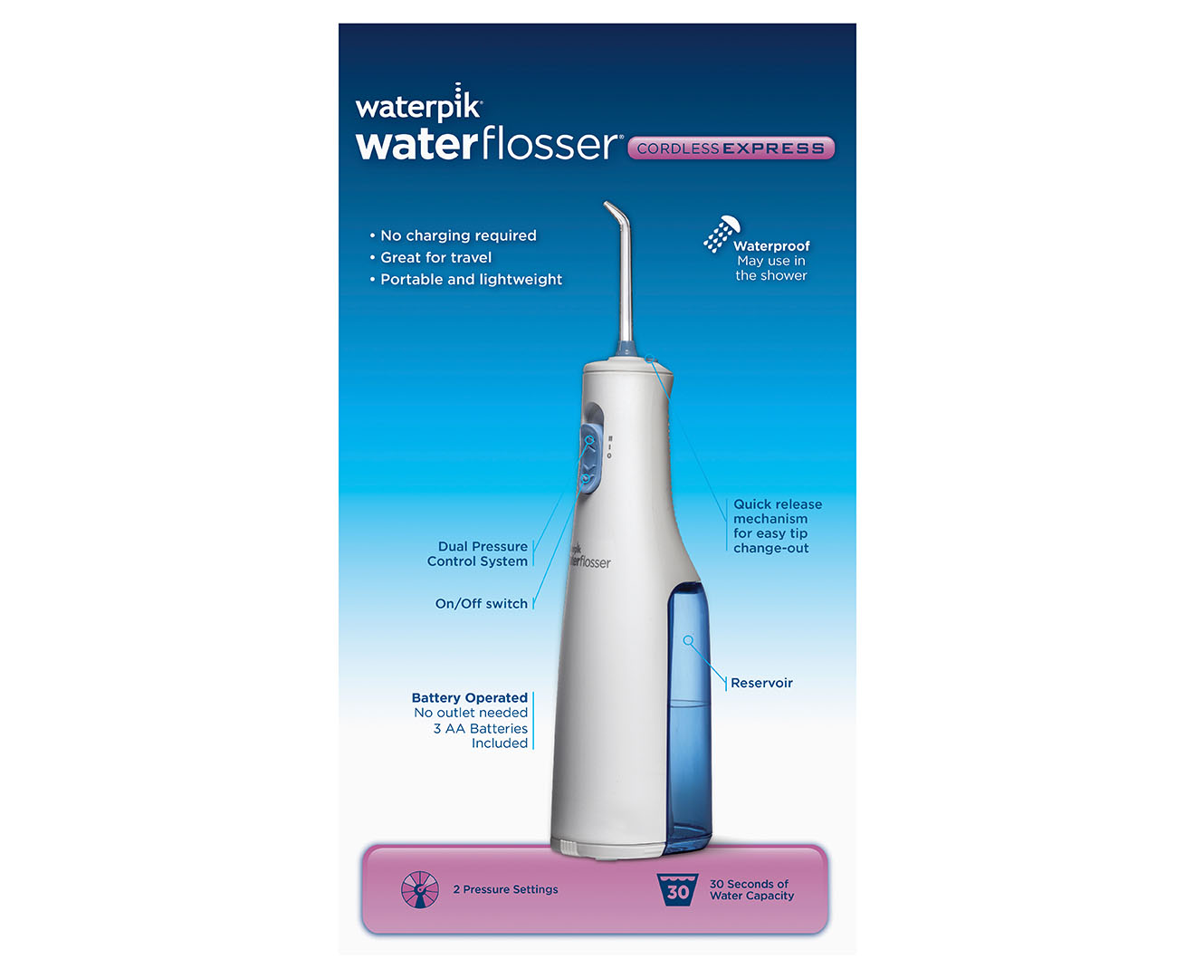 Waterpik Cordless Express Waterflosser | Catch.com.au