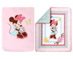 Disney Ex Minnine 5-Piece Woodland Whimsy Cot Set - Pink