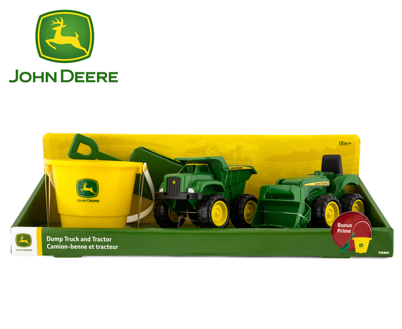 TOMY John Deere Big Scoop Tractor Toy with Loader Multi 15-Inch 