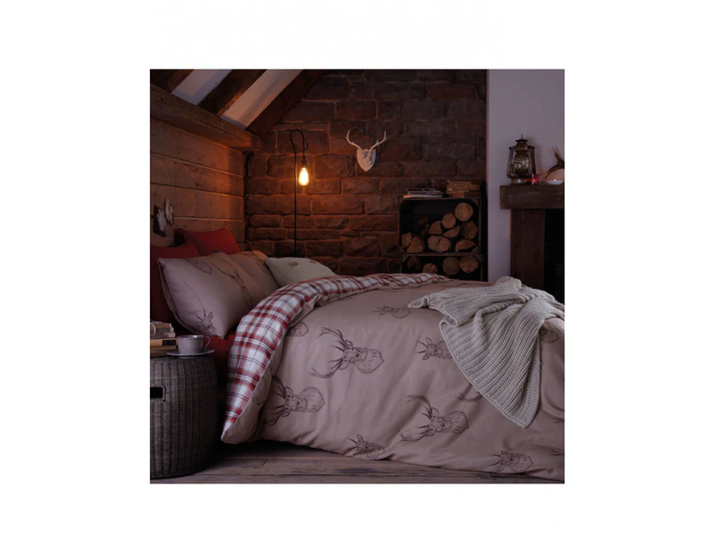 Catherine Lansfield Stag Double Duvet Cover & Pillowcase Set